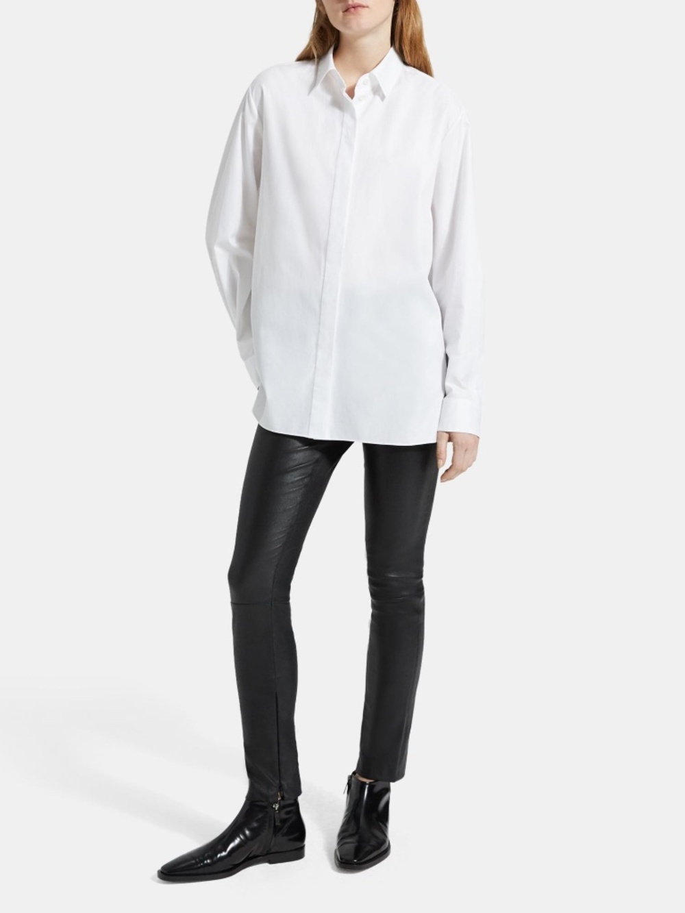 High-Waist Legging in Stretch Leather